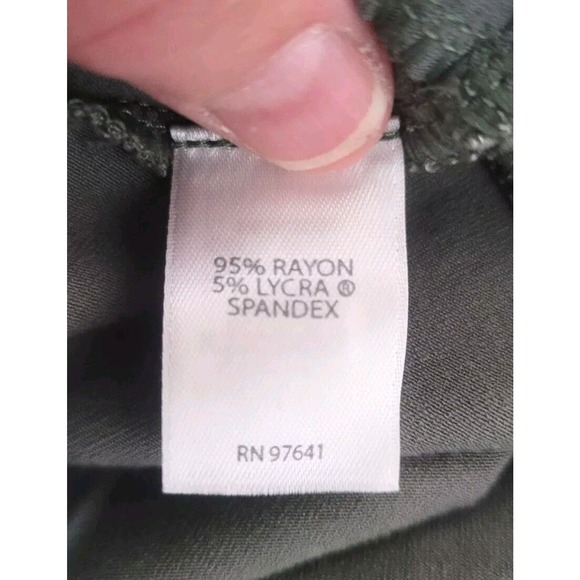 J Jill Wearever Collection Green Floral Print Dress Womens Size S 3/4 Sleeve - Picture 8 of 8